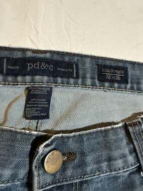 PD&C Paper Denim & Cloth Mens Slim Straight Jeans 38x32 Medium Wash